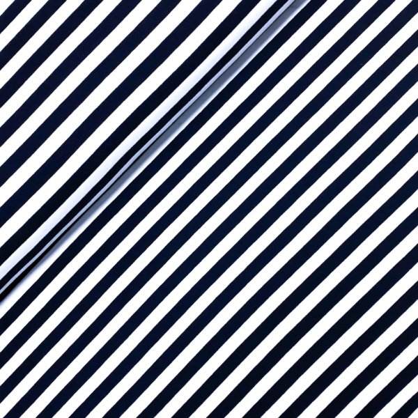French Terry - Streifen - navy/white