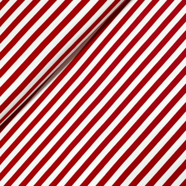 French Terry - Streifen - red/white