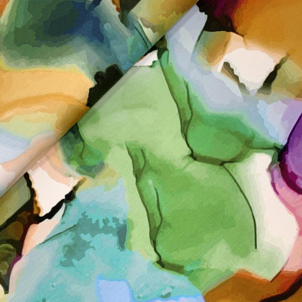RESTSTÜCK 1,30m !!! - French Terry - Water Color - grass