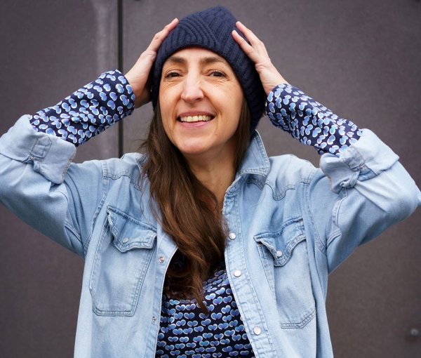 Bio Sweat - Strew Flowers - Col. 04 blue - Glory - Hamburger Liebe - Albstoffe