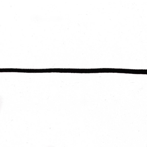 Gummikordel - Ø 3,0 mm - weich/flach - schwarz