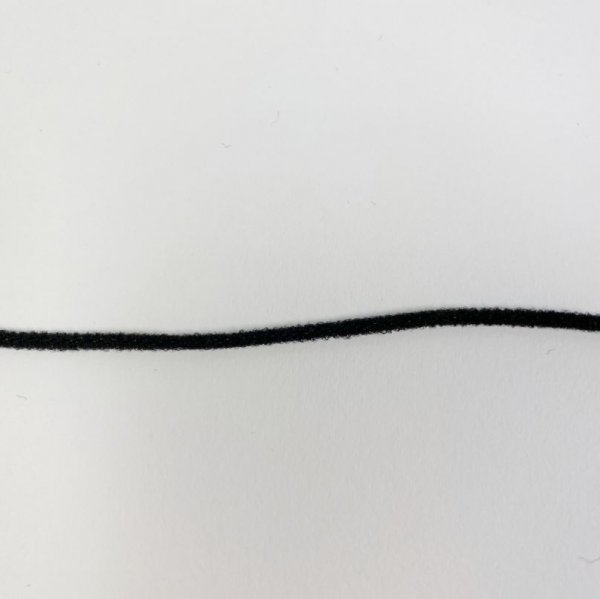 Gummikordel - Ø 2,0 mm - weich - schwarz