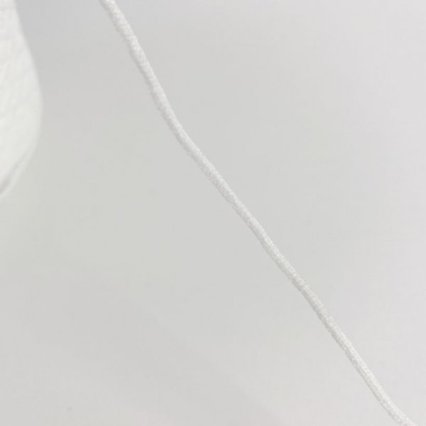 Gummikordel - Ø 2,0 mm - weich - weiß