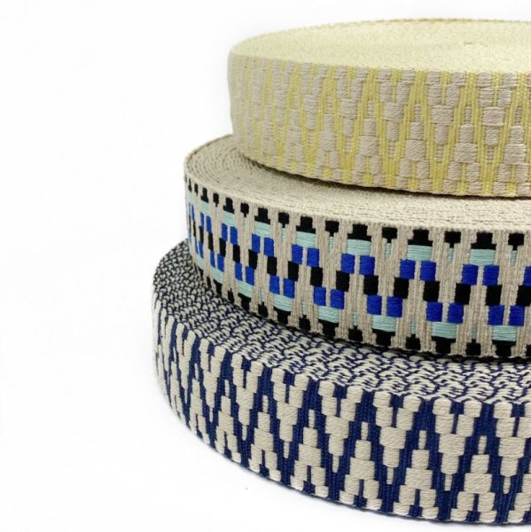 Gurtband - Aztec - 4cm - ecru/black/purple/red