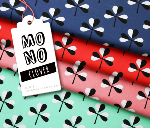 Bio Jersey - Clover - rosa - Mono - Hamburger Liebe