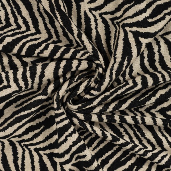 Heavy Jacquard - Mattea Zebra - beige/black
