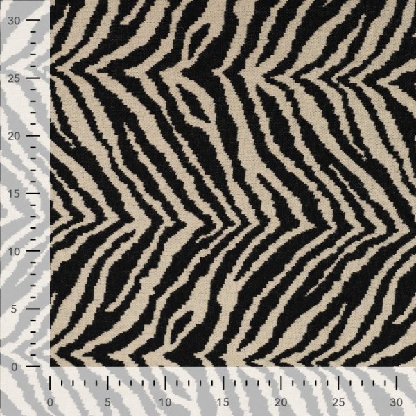 Heavy Jacquard - Mattea Zebra - beige/black
