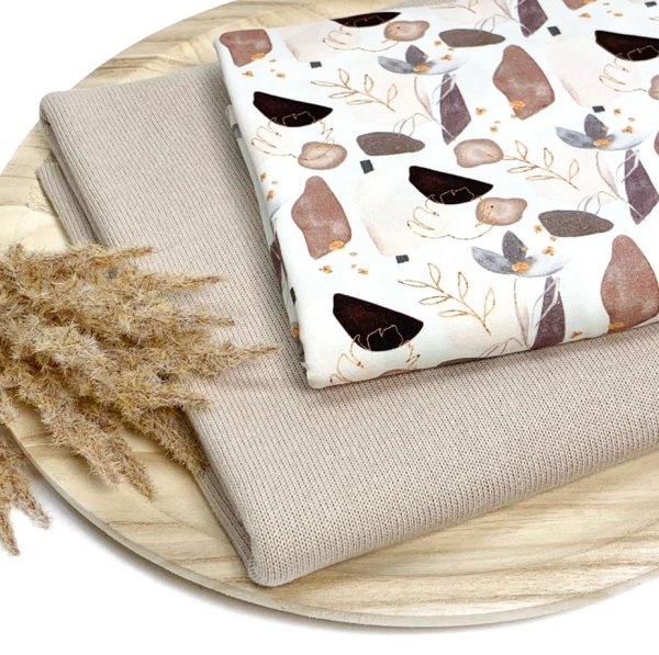 RESTSTÜCK 1,40m !!! - Baumwoll Feinstrick - beige