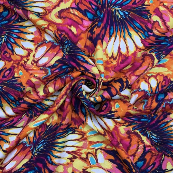 Viskosesatin - matt - Hildis - fuchsia/yellow