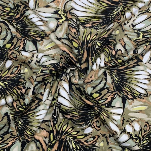Viskosesatin - matt - Hildis - khaki/ercu