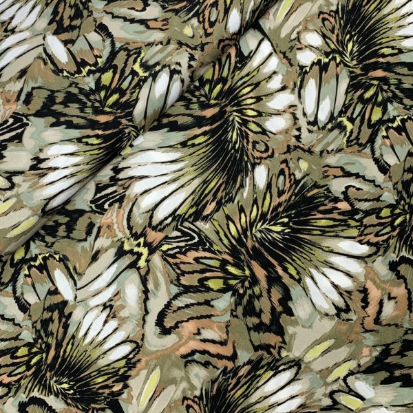 Viskosesatin - matt - Hildis - khaki/ercu