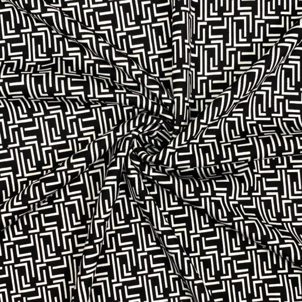 Viskose Jersey Punta - Holma - black /offwhite