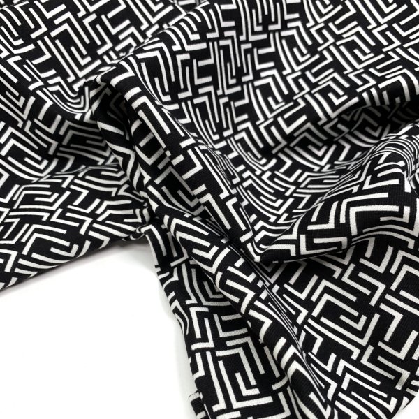 Viskose Jersey Punta - Holma - black /offwhite