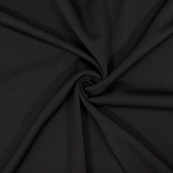 RESTSTÜCK 0,60m !!! - Hosenstoff - Two Way Stretch - Wool Touch - black