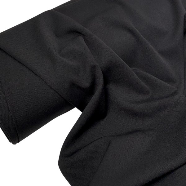 RESTSTÜCK 0,60m !!! - Hosenstoff - Two Way Stretch - Wool Touch - black