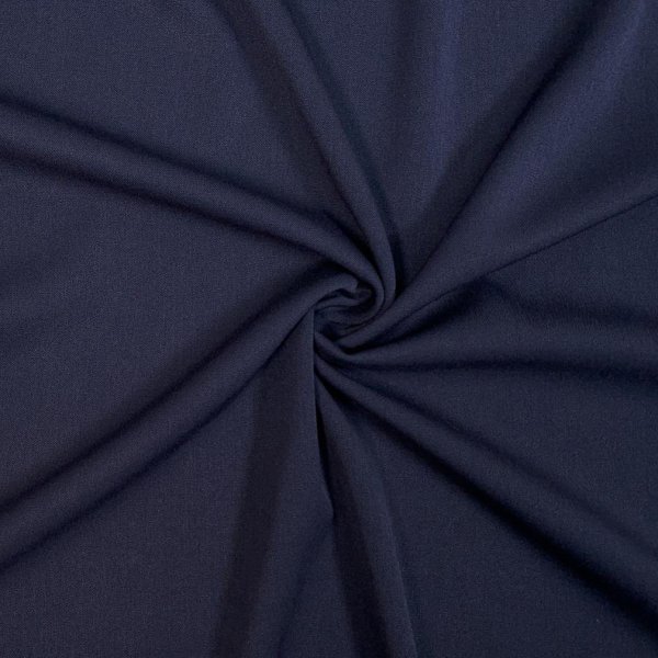 RESTSTÜCK 0,60m !!! - Hosenstoff - Two Way Stretch - Wool Touch - dark navy