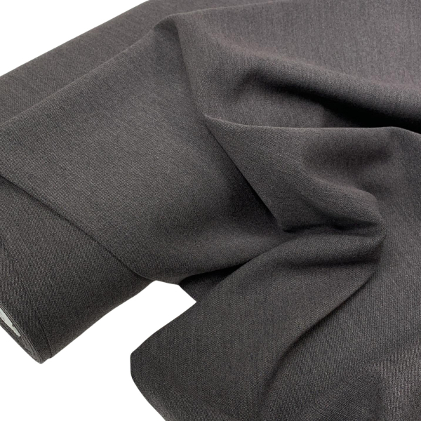 RESTSTÜCK 0,30m !!! - Hosenstoff - Two Way Stretch - Wool Touch - mid grey melange