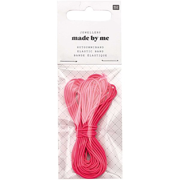 Hutgummiband - neon pink - 1mm x 5m