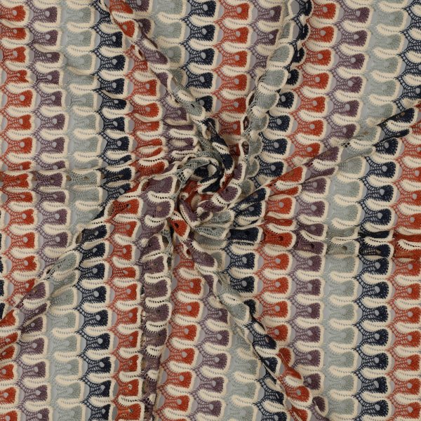 Häkelstrick - Sheli - navy/brique