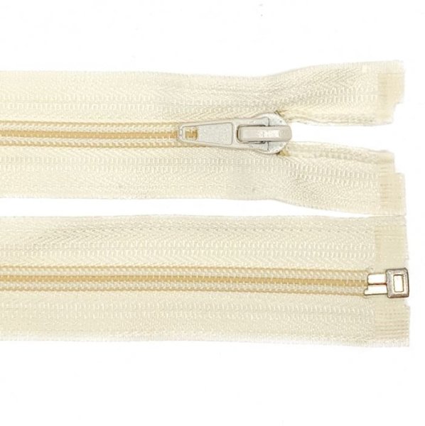 Jacken Reißverschluss - 50 cm - teilbar - creme