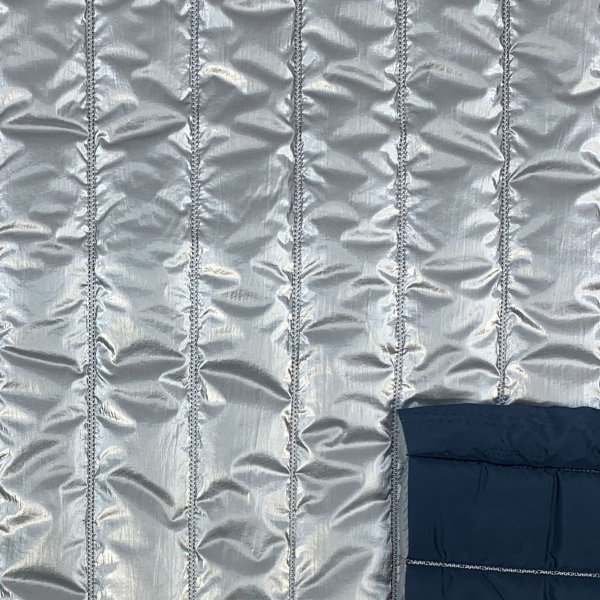 RESTSTÜCK 70cm !!! - Jackenstepper - Shiny - silber
