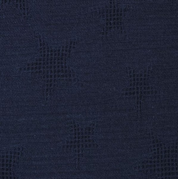 Jacquard Waffelpique Baumwolle - Star - navy