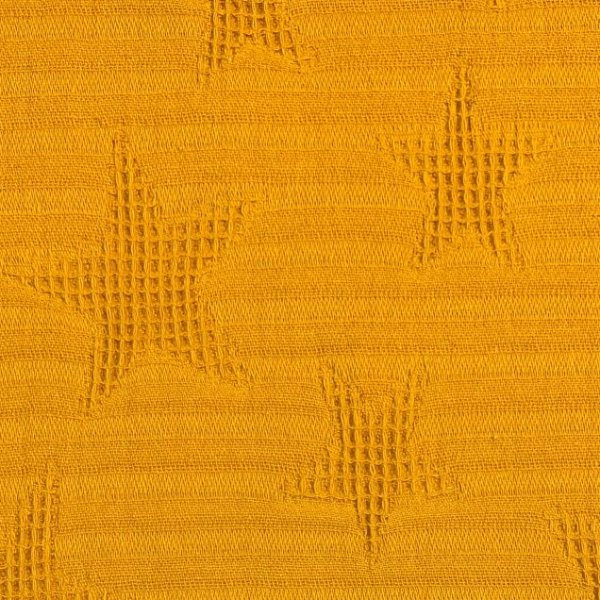 Jacquard Waffelpique Baumwolle - Star - senf