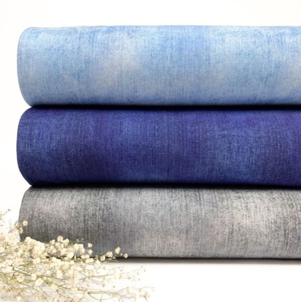 RESTSTÜCK 0,60m !!! - Sommer French Terry - Jeans - hellblau