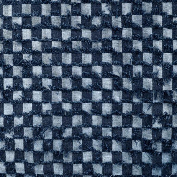 Jeansstoff - Fancy Check - denim