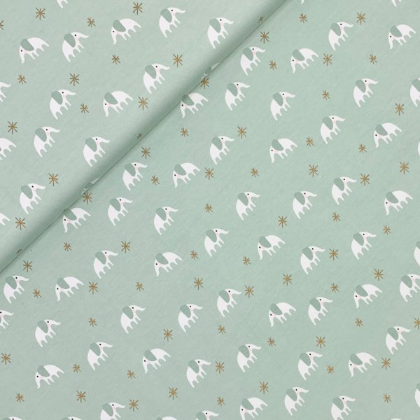 Jersey - Baby - Elefant - mint/gold - Rico Design