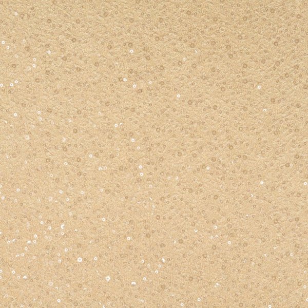Pailetten Jersey - Golden Glow - creme