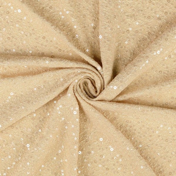 Pailetten Jersey - Golden Glow - creme