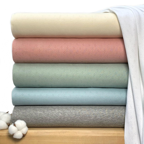 RESTSTÜCK 1,70m !!! - Pointoille Jersey - light blue