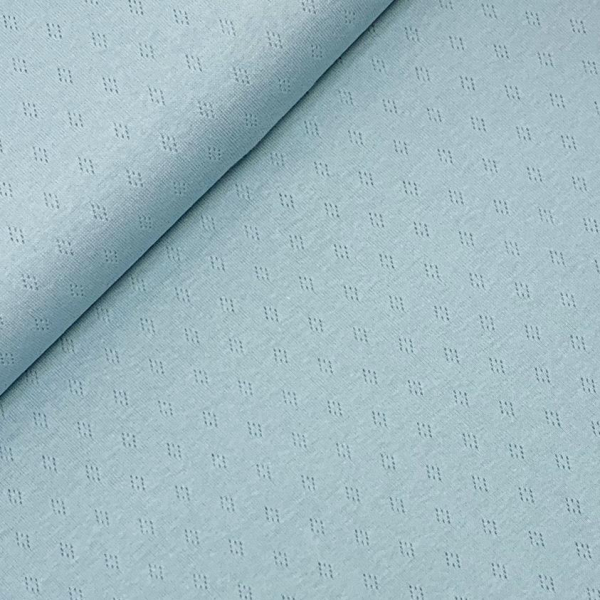 RESTSTÜCK 1,70m !!! - Pointoille Jersey - light blue