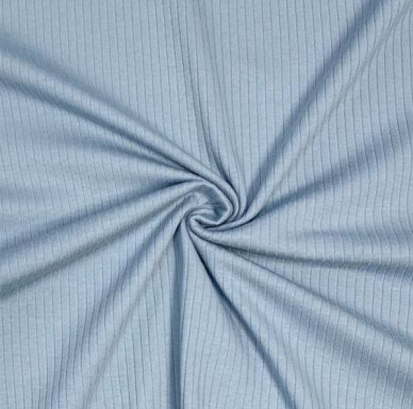 Rippenjersey - Mandy - dusty blue