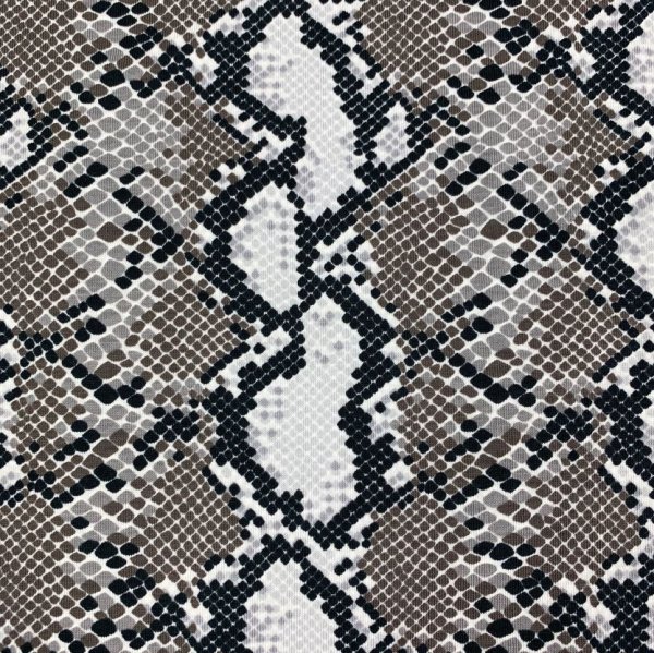 RESTSTÜCK 1,10m !!! - Jersey - Schlangenprint - schwarz/grau/taupe