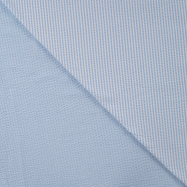 RESTSTÜCK 0,70m !!! - Jersey Seersucker - Stripes - baby blue