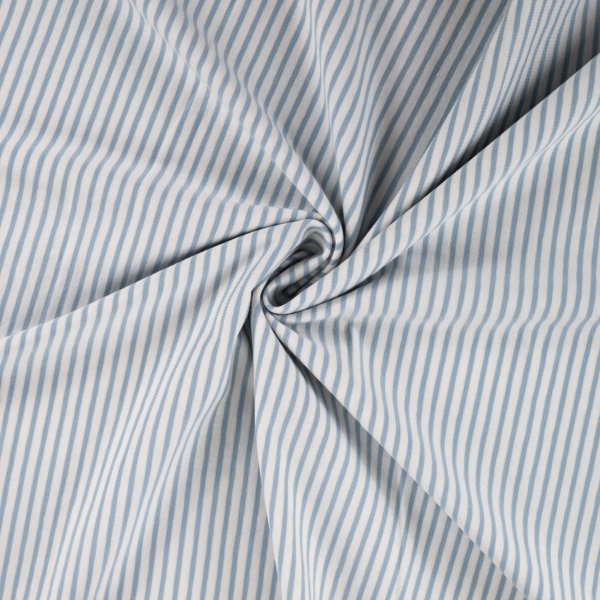 Jersey - Small Stripes - dusty blue