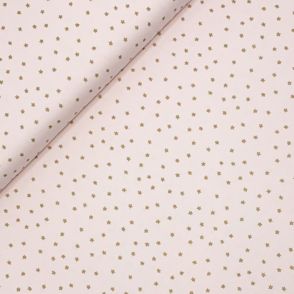 Jersey - Baby - Sterne - rosa/gold - Rico Design