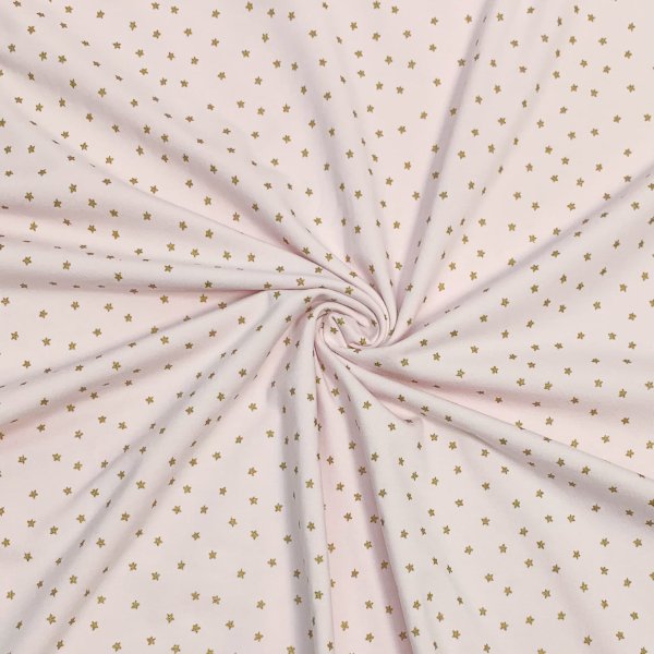 Jersey - Baby - Sterne - rosa/gold - Rico Design