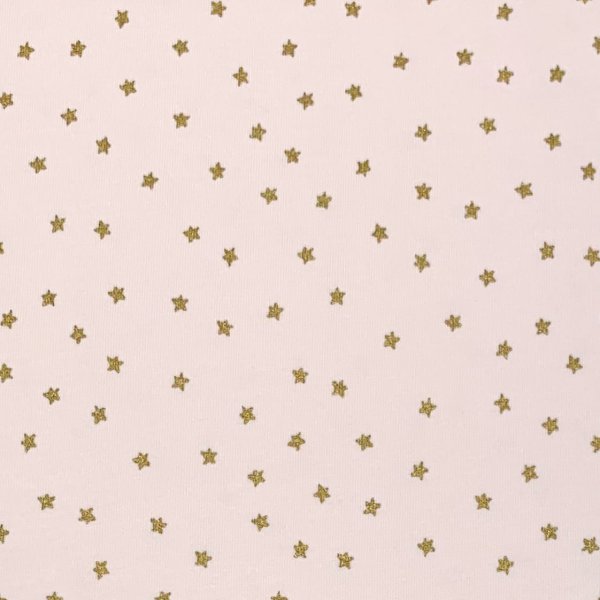 Jersey - Baby - Sterne - rosa/gold - Rico Design