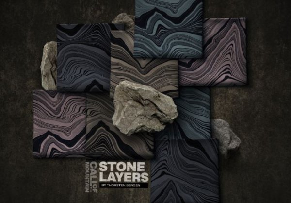 RESTSTÜCK 1,40m !!! - Modal French Terry - Stone Layers - by Thorsten Berger - Swafing