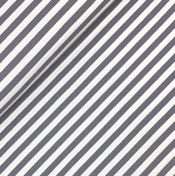 Jersey - Streifen - grey/white