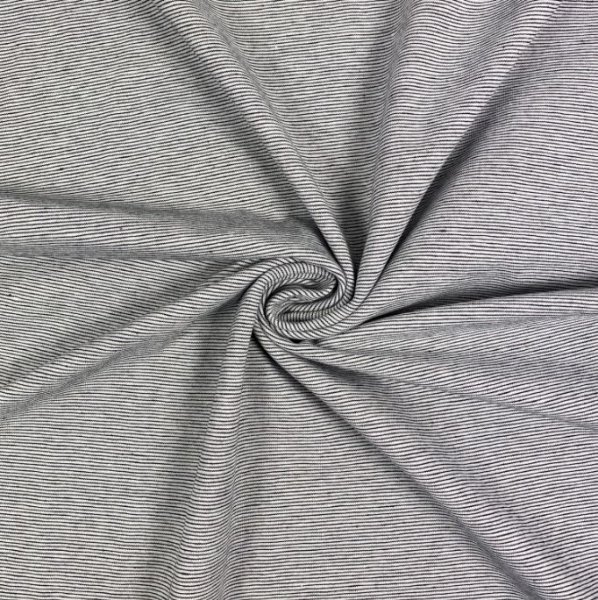 Jersey - Streifen - weiß/schwarz meliert - 2/1 mm