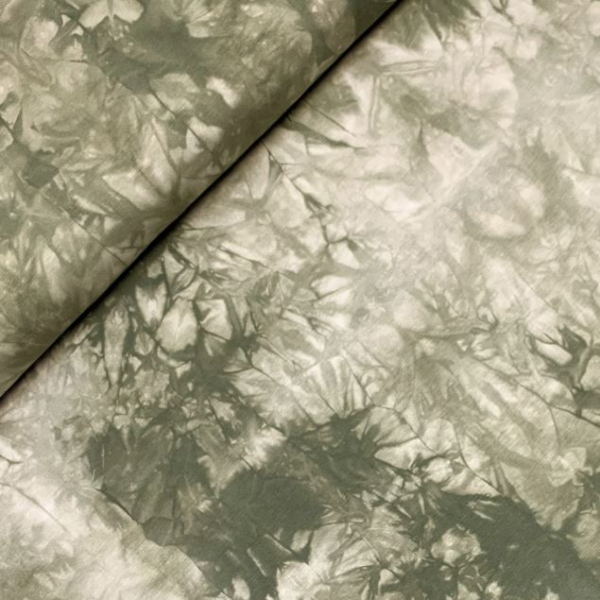 RESTSTÜCK 0,50m !!! - Jersey - Tie & Dye - khaki