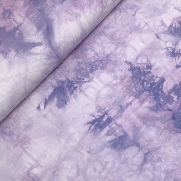 RESTSTÜCK 0,40m !!! - Jersey - Tie & Dye - lilac