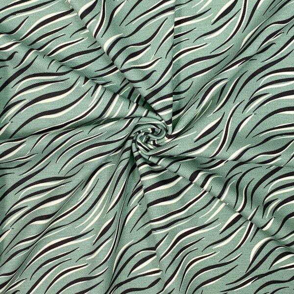 RESTSTÜCK 0,50m !!! - Jersey - Zebra Zaylee - mint