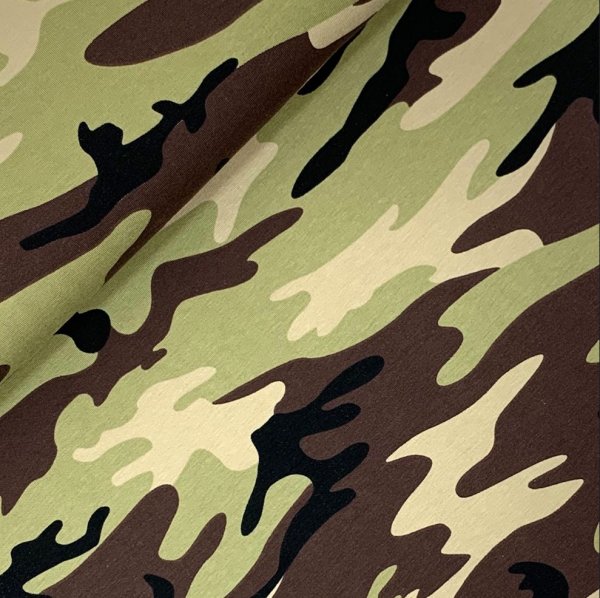 Jersey - Vera - Camouflage grün  - Swafing