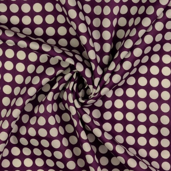 Baumwoll Satin - Just Dots - violett - In my Garden - Hamburger Liebe