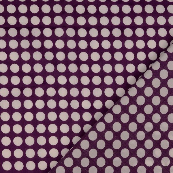 Baumwoll Satin - Just Dots - violett - In my Garden - Hamburger Liebe
